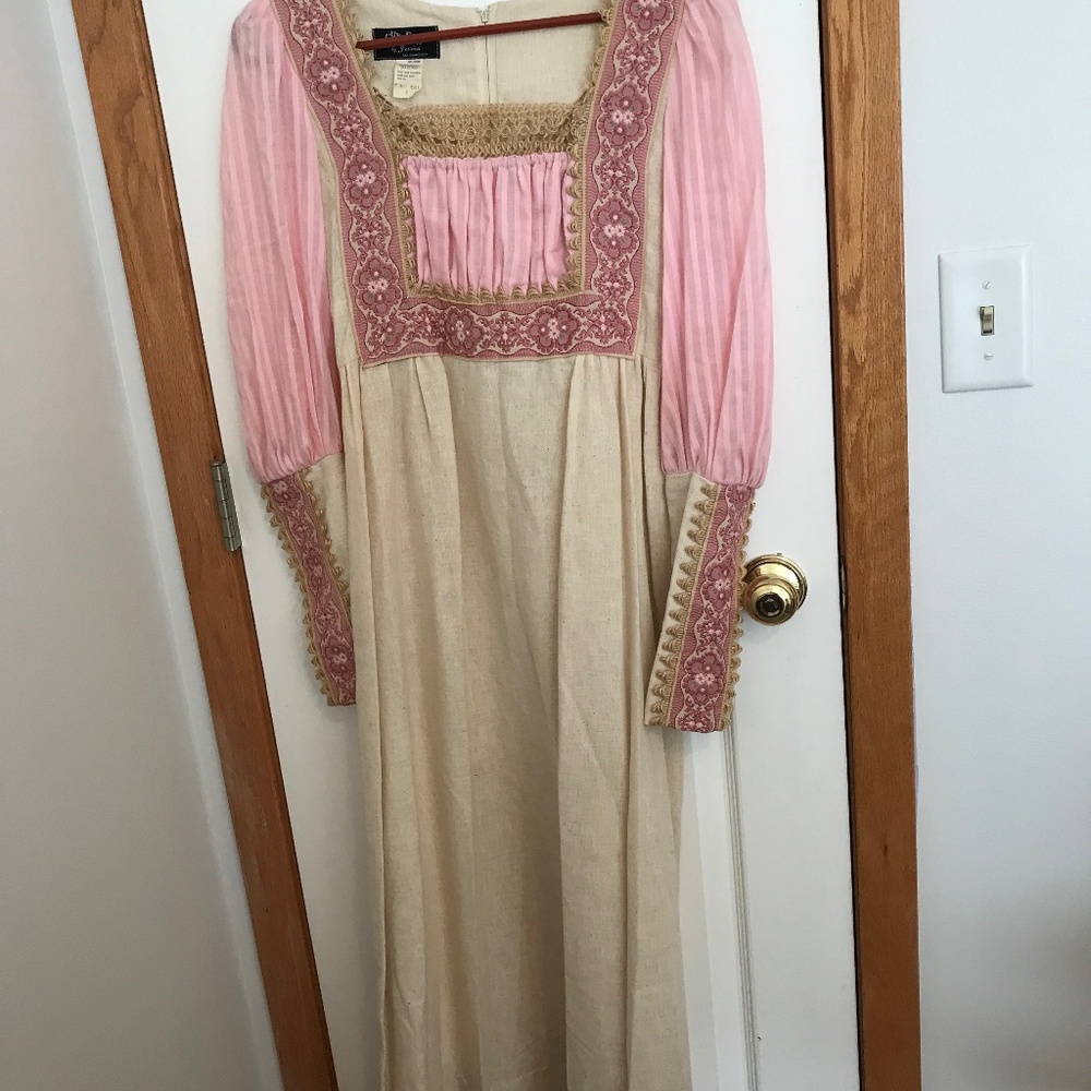 Gunne Sax Black label by Jessica Pink Muslin and Lace-size 9